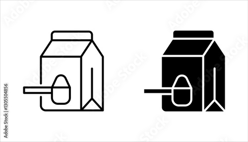 Bleach bottle icons set. Outline set of bleach bottle vector icons, vector illustration on white background