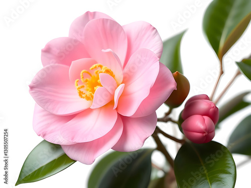Delicate Pink Camellia Blossom
