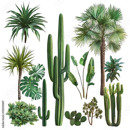 A Collection Of Various Tropical And Desert Plants photo