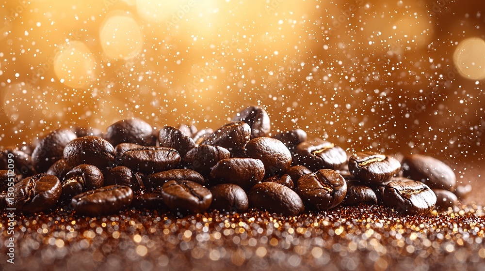 A pile of coffee beans sitting on top of a table A pile of coffee beans sitting on top of a table
