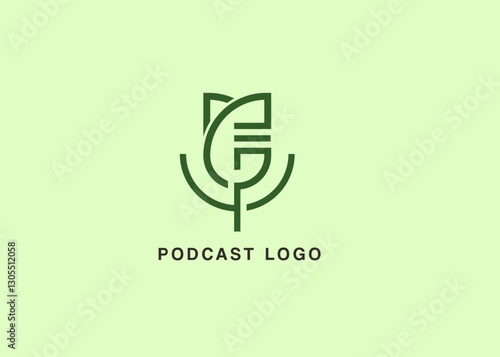 letter G Microphone Music Podcast Talk Radio Icon Symbol