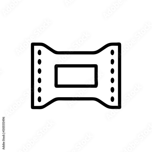 Outline icon of a batch of microfilm for archival and documentation purposes