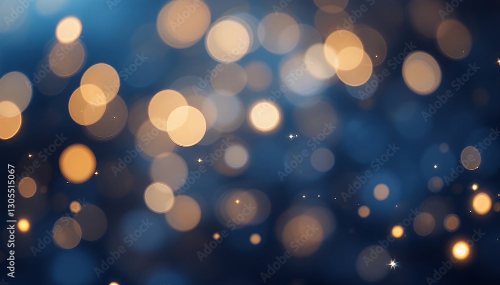 Obraz premium blue-gold-bokeh-lights-background