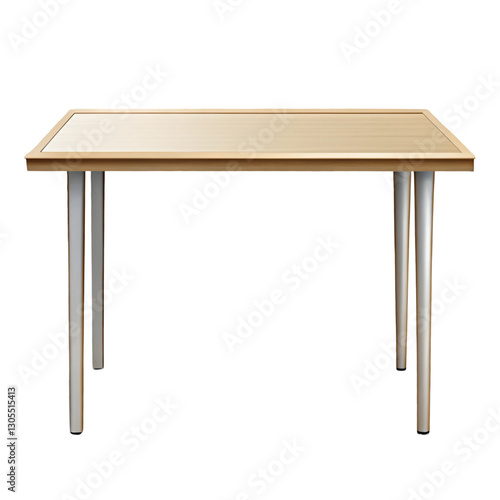 wooden table isolated on white