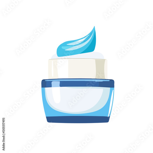 2D flat vector illustration face cream icon isolated on a white background.

