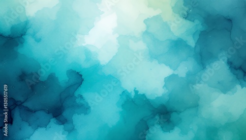 Wallpaper Mural teal_watercolor_abstract_background Torontodigital.ca