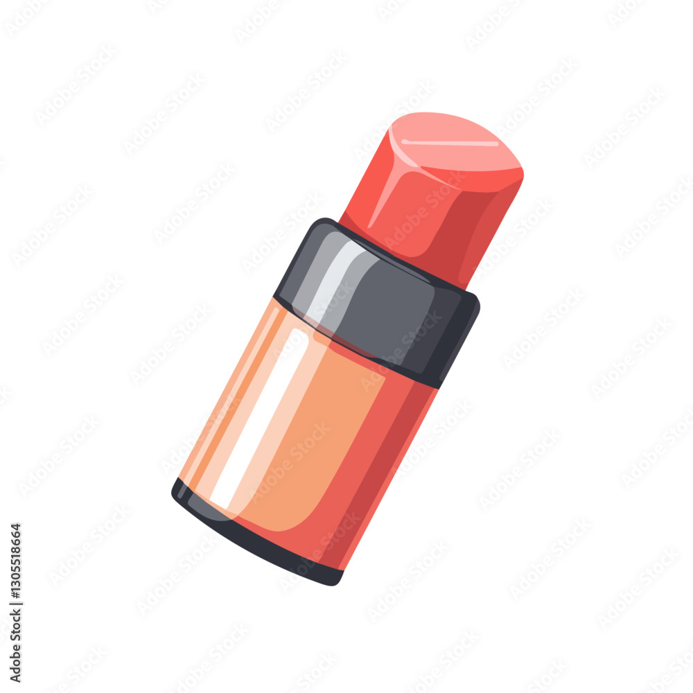 2D flat vector illustration lip balm icon isolated on a white background.
2D flat vector illustration lip balm icon isolated on a white background.