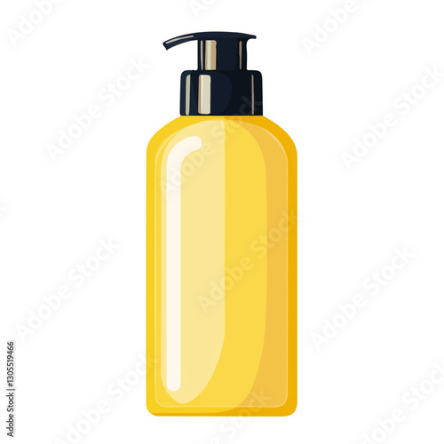 2D flat vector illustration shampoo bottle icon isolated on a white background.

