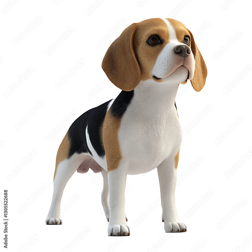 beagle 3D render