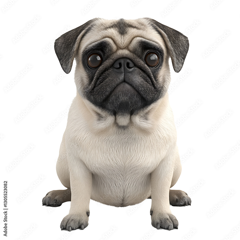 Obraz premium pug 3D render