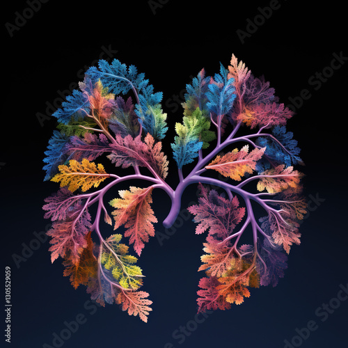 leaf and flowers on lungs