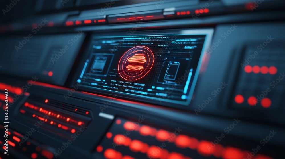 Futuristic technology interface close-up. Futuristic technology interface close-up.