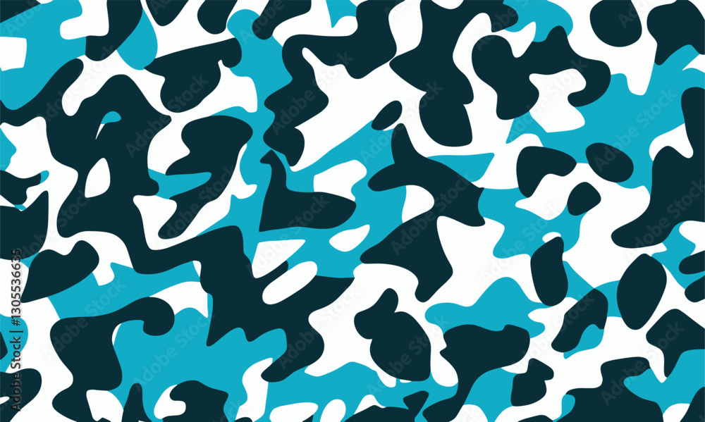Vector illustration of abstract camouflage fabric design. Camouflage blue vector pattern, endless modern background, wallpaper. For hunting and military purposes. Vector illustration of abstract camouflage fabric design. Camouflage blue vector pattern, endless modern background, wallpaper. For hunting and military purposes.