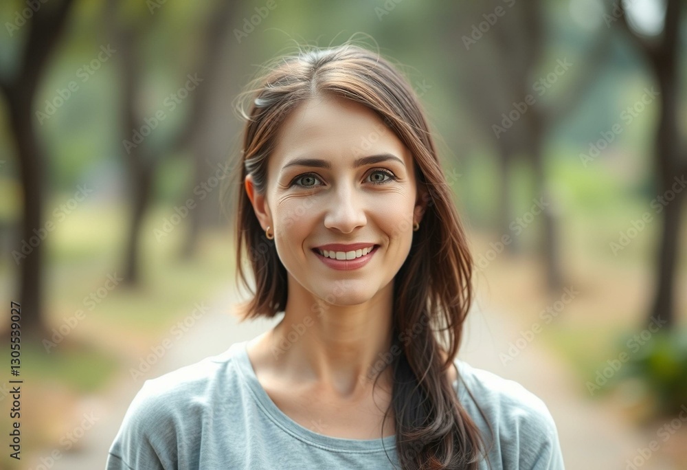 Photorealistic portrait of a warm-hearted community volunteer Photorealistic portrait of a warm-hearted community volunteer