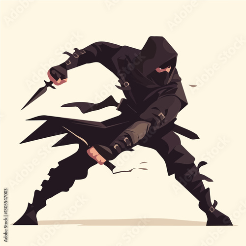 Professional thief illustration for animation and motion graphics