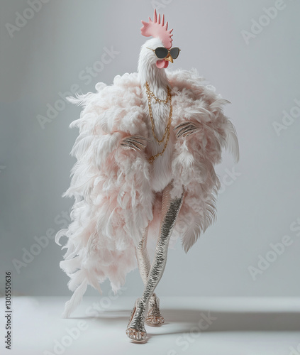  fashionable chicken with unnaturally long