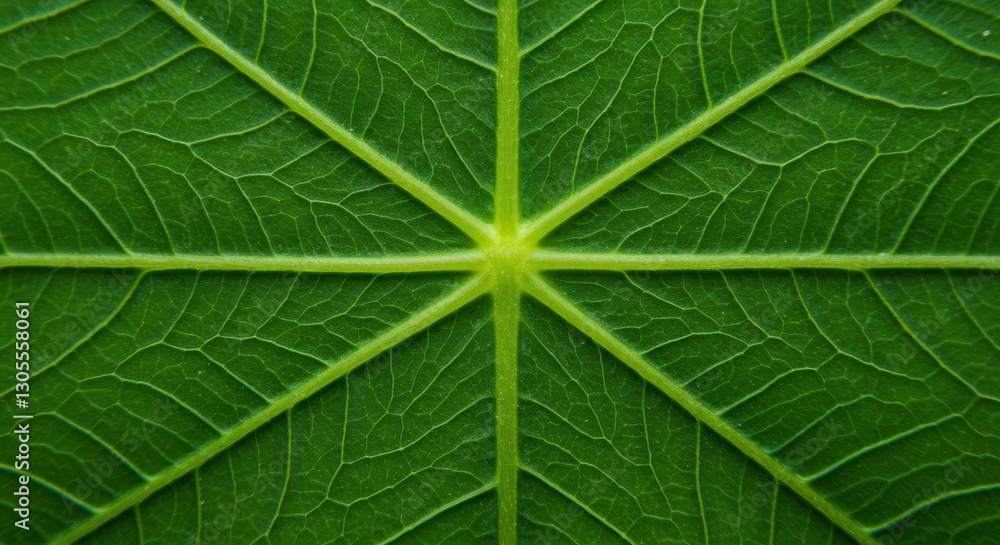 Close-up of a Green Leaf Showing Detailed Vein Structure and Texture Close-up of a Green Leaf Showing Detailed Vein Structure and Texture