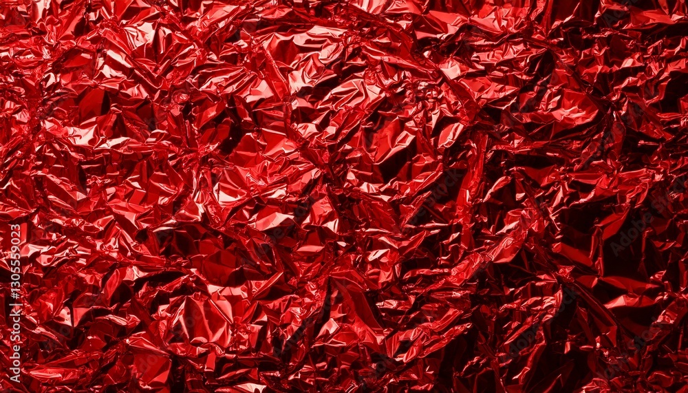 Fototapeta premium red crumpled aluminum foil texture 7