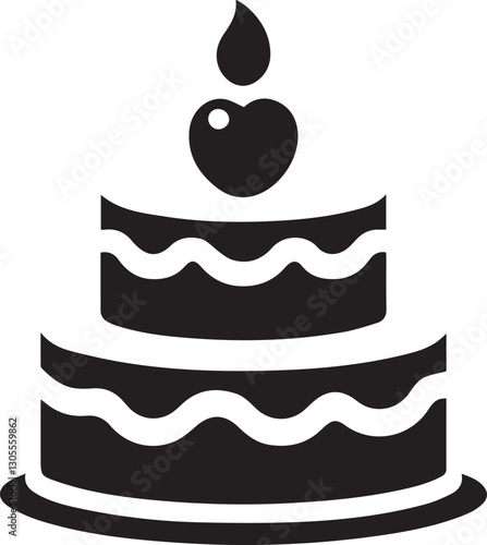 birthday cake vector illustration