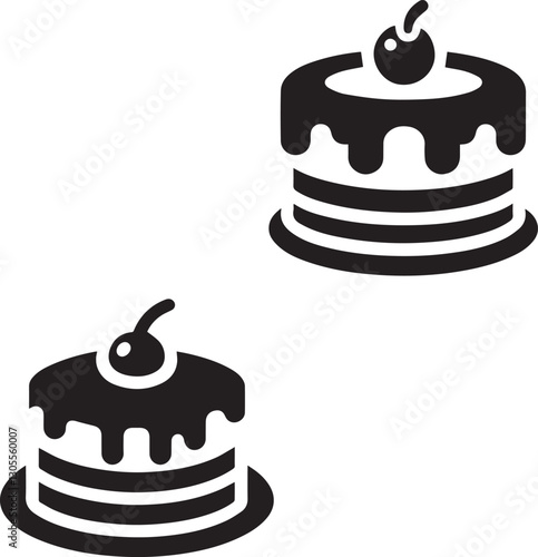 A delicious cake with dripping icing design