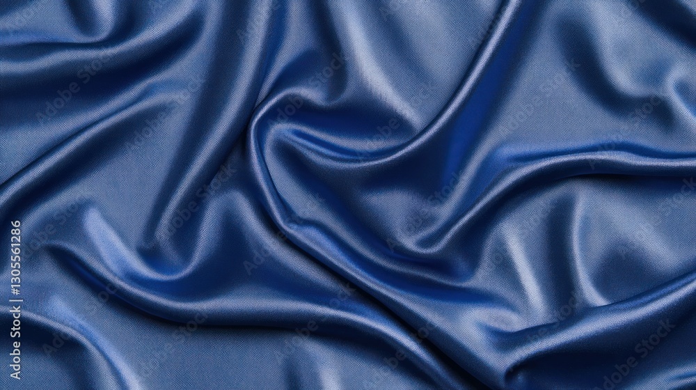 Beautiful Blue Fabric Displayed with Gentle Folds and Elegant Curves Beautiful Blue Fabric Displayed with Gentle Folds and Elegant Curves