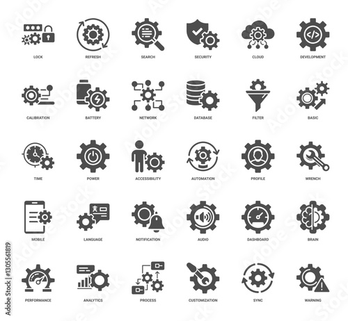 cogwheel settings basic icon essential elements gear teeth pitch diameter, function operation rotation movement