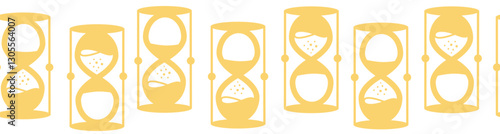 Horizontal border, set Magic and heavens seamless pattern, with magical elements Symbols of witchcraft theme