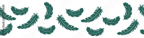 Horizontal border, set Magic and heavens seamless pattern, with magical elements Symbols of witchcraft theme