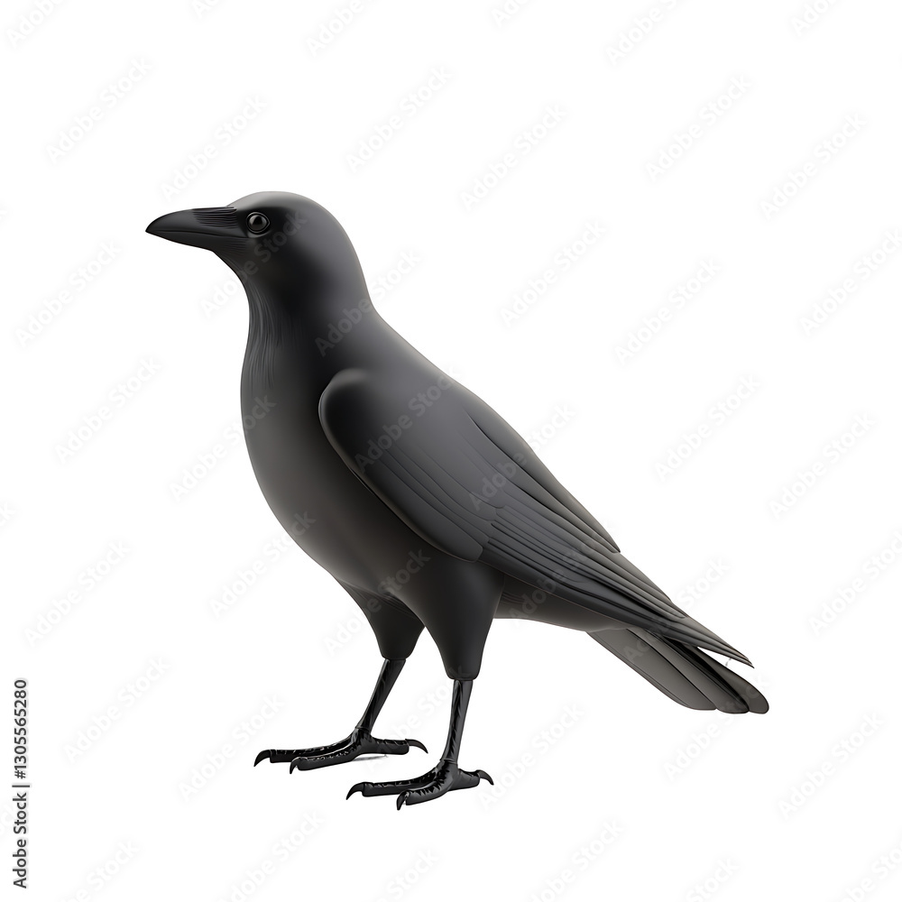 Fototapeta premium dark raven 3D render