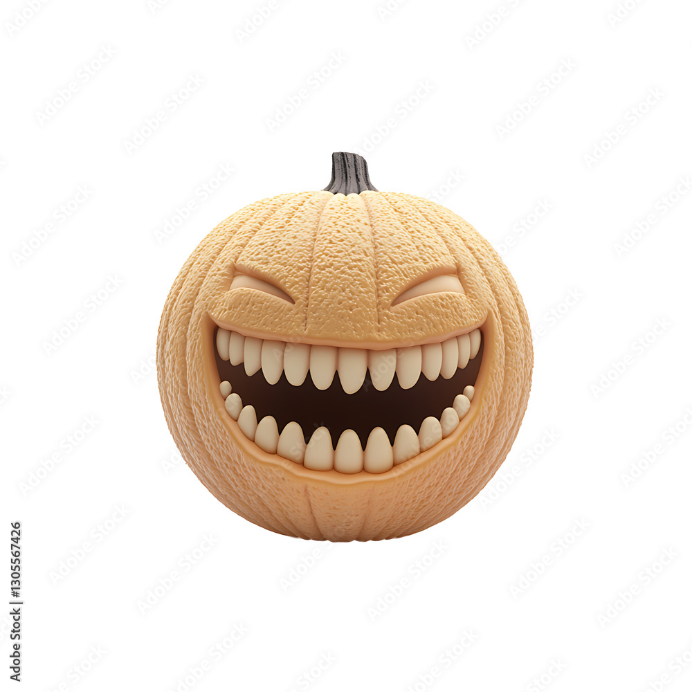 Fototapeta premium creepy pumpkin smile 3D render