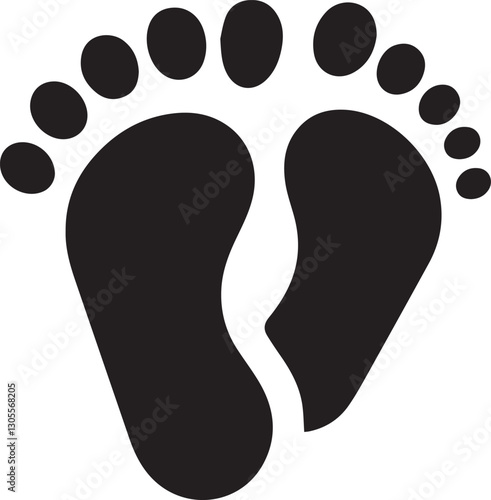 Baby footprints a symbol of new beginnings and innocent steps forward
