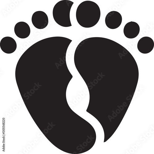 Baby footprints a symbol of new beginnings and innocent steps forward
