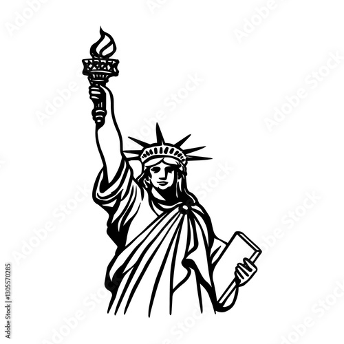 Wallpaper Mural statue of liberty vector illustration Torontodigital.ca