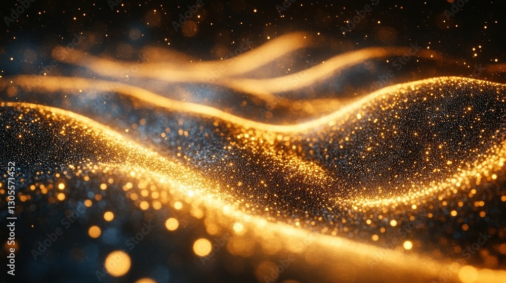 Glittering Waves of Gold and Darkness Glittering Waves of Gold and Darkness