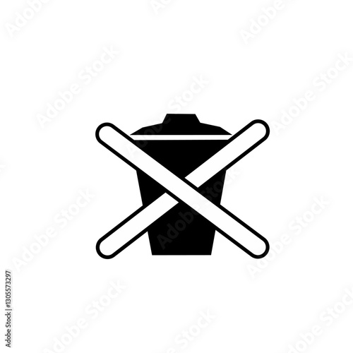 icon is not a trash can. throwing rubbish is prohibited. do not throw it in the trash.