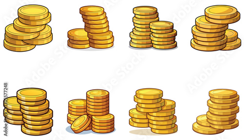 gold coins isolated on white gold coins isolated on white
