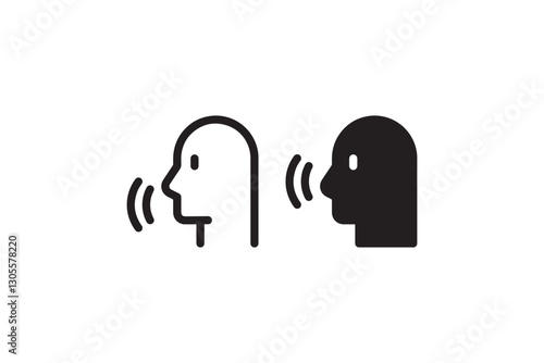 Communication and conversation icon set Vector