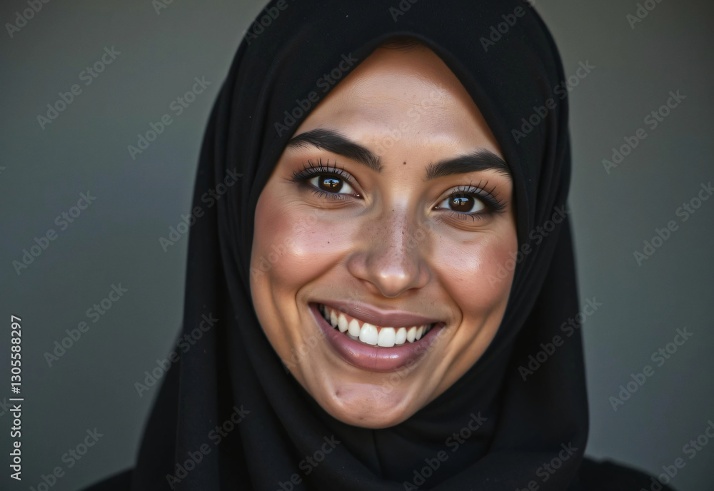 Woman in a Hijab with a Confident Gaze Woman in a Hijab with a Confident Gaze
