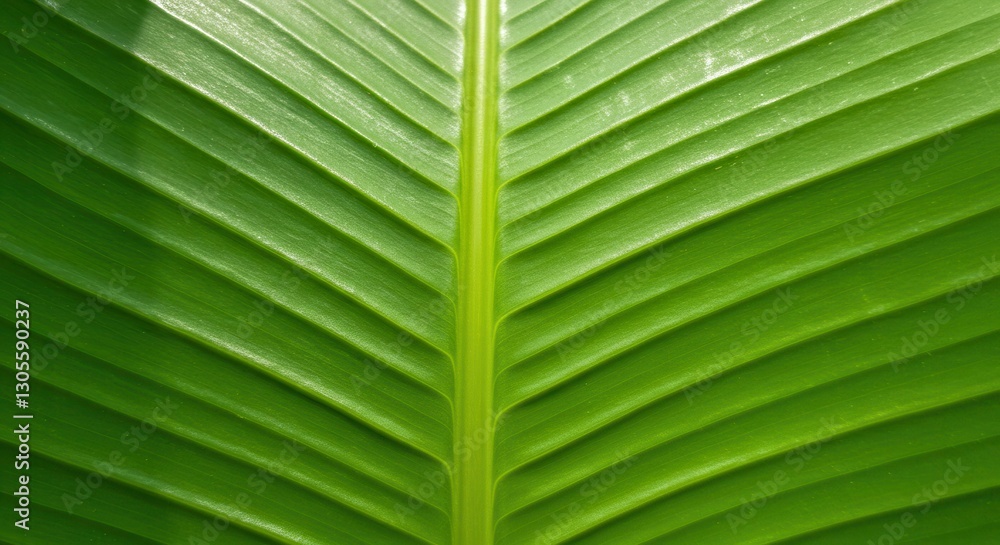 Close-up of a Vibrant Green Banana Leaf Showing Detailed Texture Close-up of a Vibrant Green Banana Leaf Showing Detailed Texture
