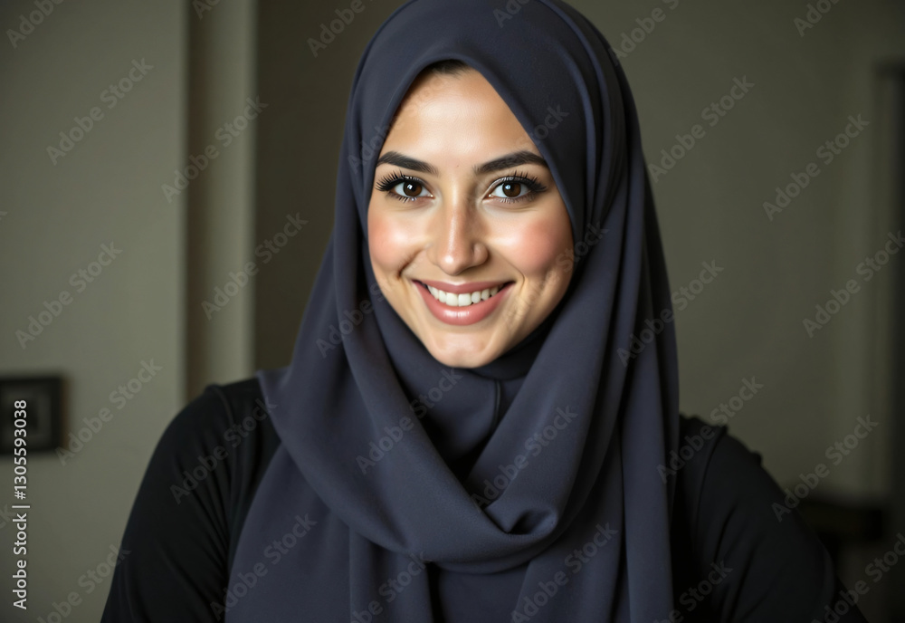 Woman in a Hijab with a Confident Gaze Woman in a Hijab with a Confident Gaze