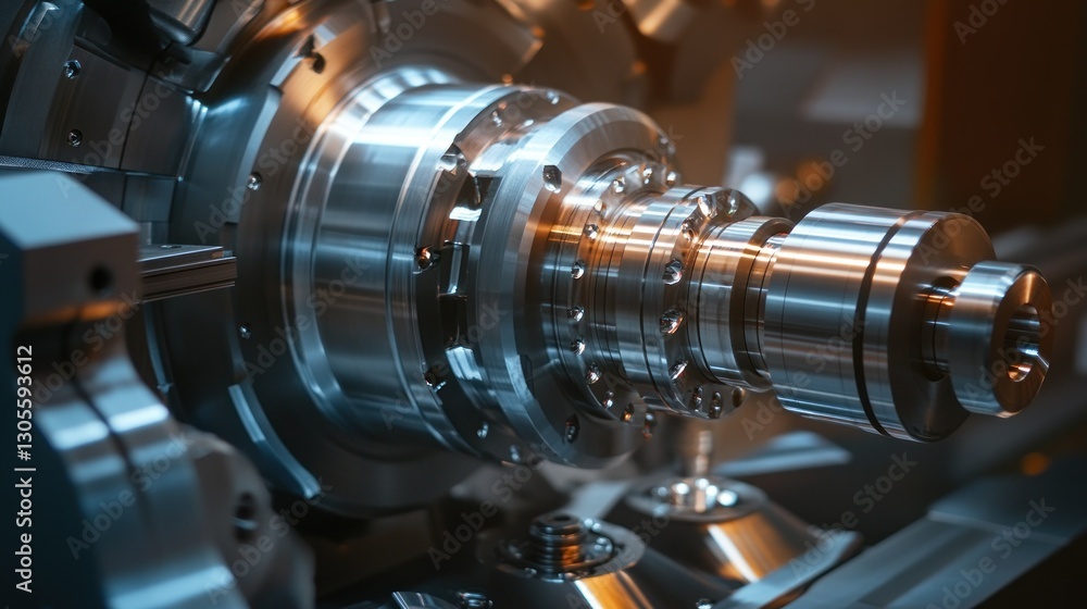 A Detailed Close Up Of A Shiny Metal Machine Part A Detailed Close Up Of A Shiny Metal Machine Part