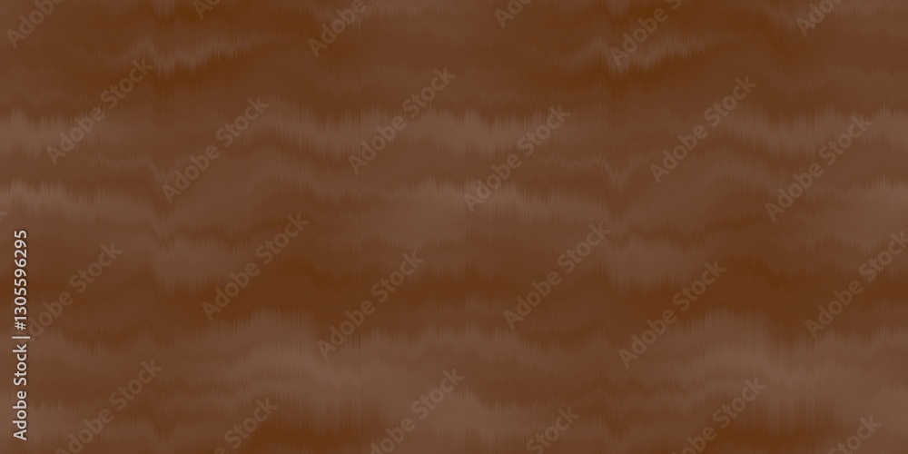 Obraz premium Soft brown space dyed washed border seamless pattern. Mocha tan effect washed wavy degraded design for banners, fashion ribbon trim and edge designs. Mottled textured and calm.