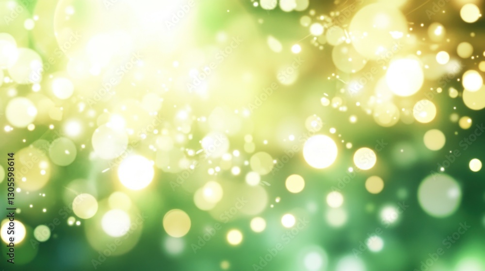 A Bokeh Background of Sparkling Green and Yellow Lights A Bokeh Background of Sparkling Green and Yellow Lights