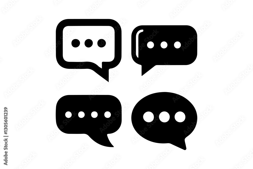 black speech bubbles black speech bubbles