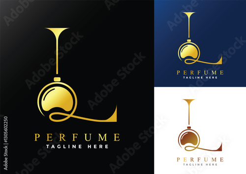 Letter L luxury Perfume logo design template