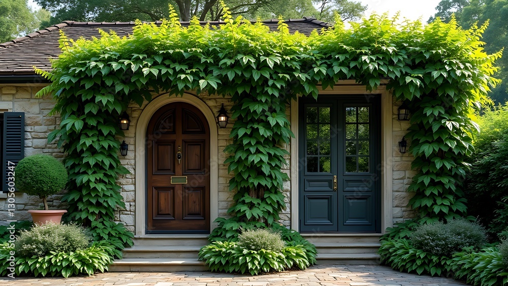 climbing vines on trellis wall, ornamental, allure of growth climbing vines on trellis wall, ornamental, allure of growth