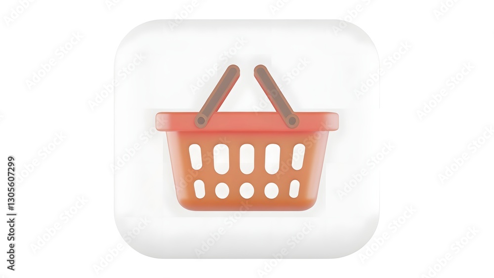 Fototapeta premium Different angles of a shopping basket icon