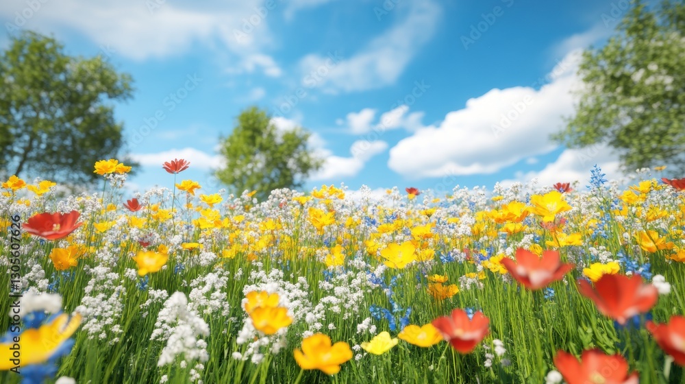 Beautiful colorful wild flowers in Spring. Beautiful colorful wild flowers in Spring.