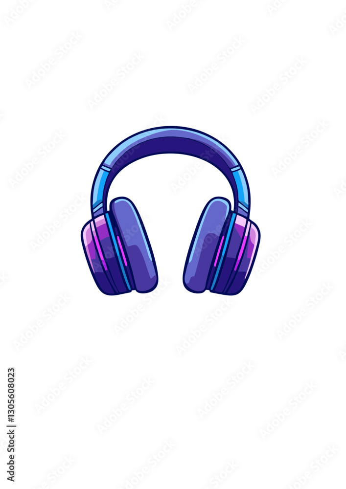Vector headphones, stylish design, copy space_2 Vector headphones, stylish design, copy space_2