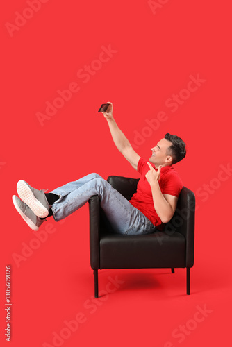 Handsome man with mobile ph...